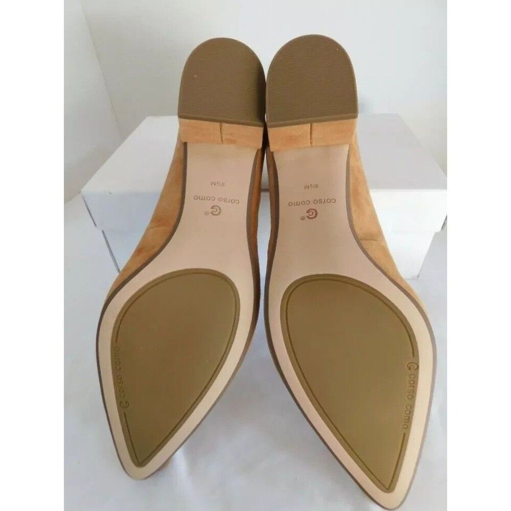 Corso Como Ryanna Block Heel Pumps sz 9.5 M Luggage Kid Suede - Picture 5 of 5